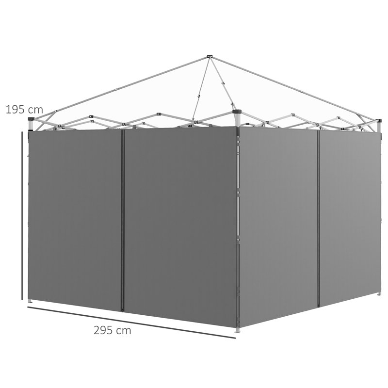 Norene Dakota Fields Polyester Replacement Canopy for Canopy, Light Grey