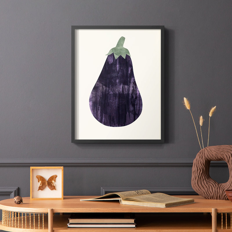 Reproduction encadrée Organic Veg VIII - bois massif, Noir, H 20 po x l 16 po