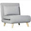 Fauteuil-lit convertible, canapé-lit multifonctionnel 2-en-1, fauteuil-lit avec dossier réglable pour le salon, la chambre à coucher et le bureau personnel