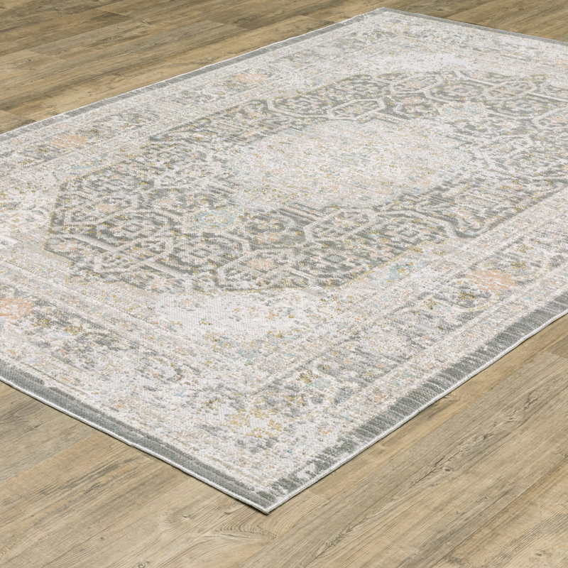 Tapis tissé à la machine Goulart, Rectangle 7 pi 10 po x 10 pi 10 po