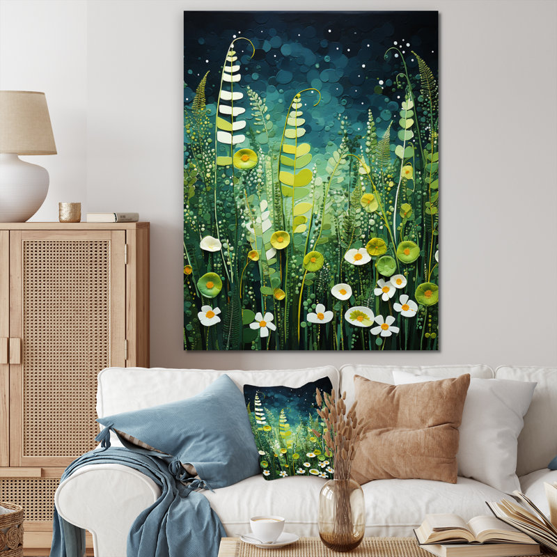 «Ferns Plant Verdant Abundance IV», reproduction sur toile, H 44 po x l 34 po x P 1,5 po