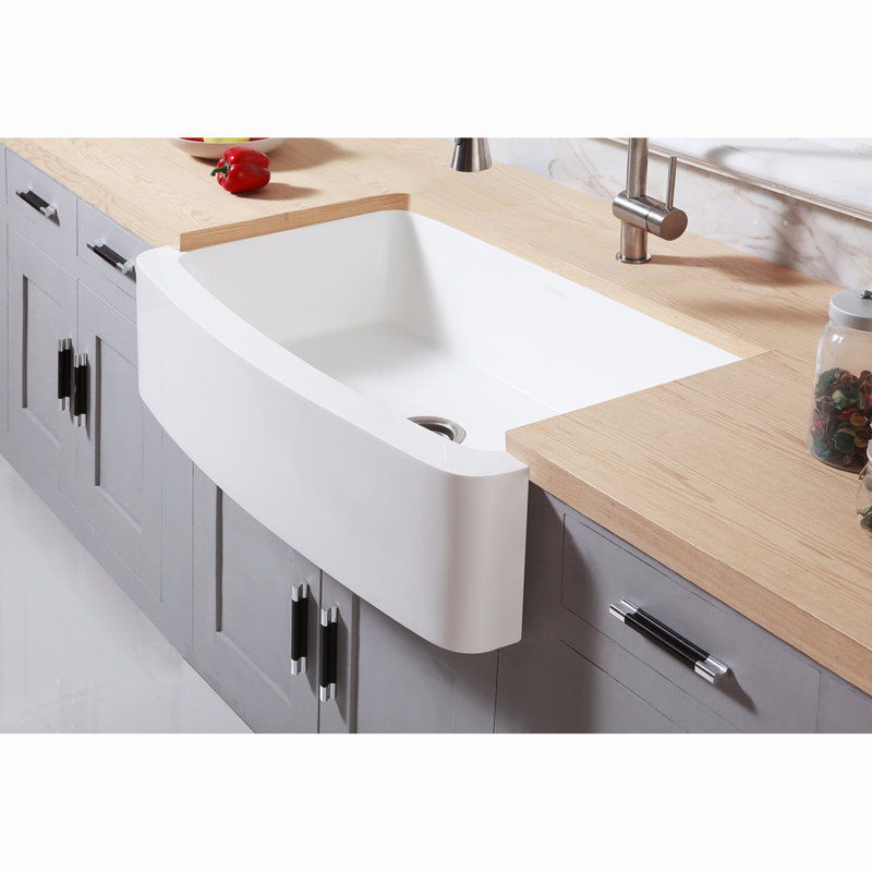 Évier de cuisine campagne 33 po x 22 po surface unie Arcticstone