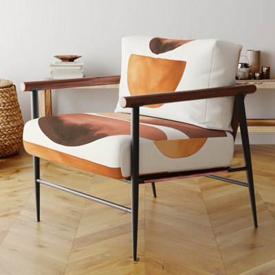 Chaise d'appoint Abstract Minimalisme - Fauteuil Earthtone Balance Forms II