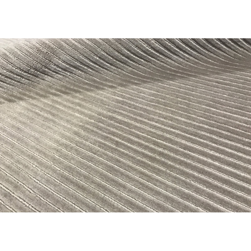 Tapis décoratif de l’Himalaya noué à la main gris, Rectangle 9 pi x 11 pi 11 po