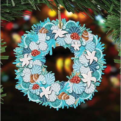 5'' Handmade Wood Holiday Shaped Ornament