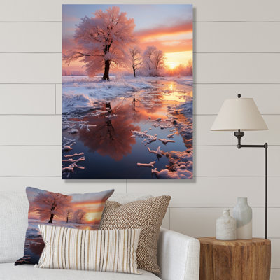 " White Fushia Winter Sunrise I "