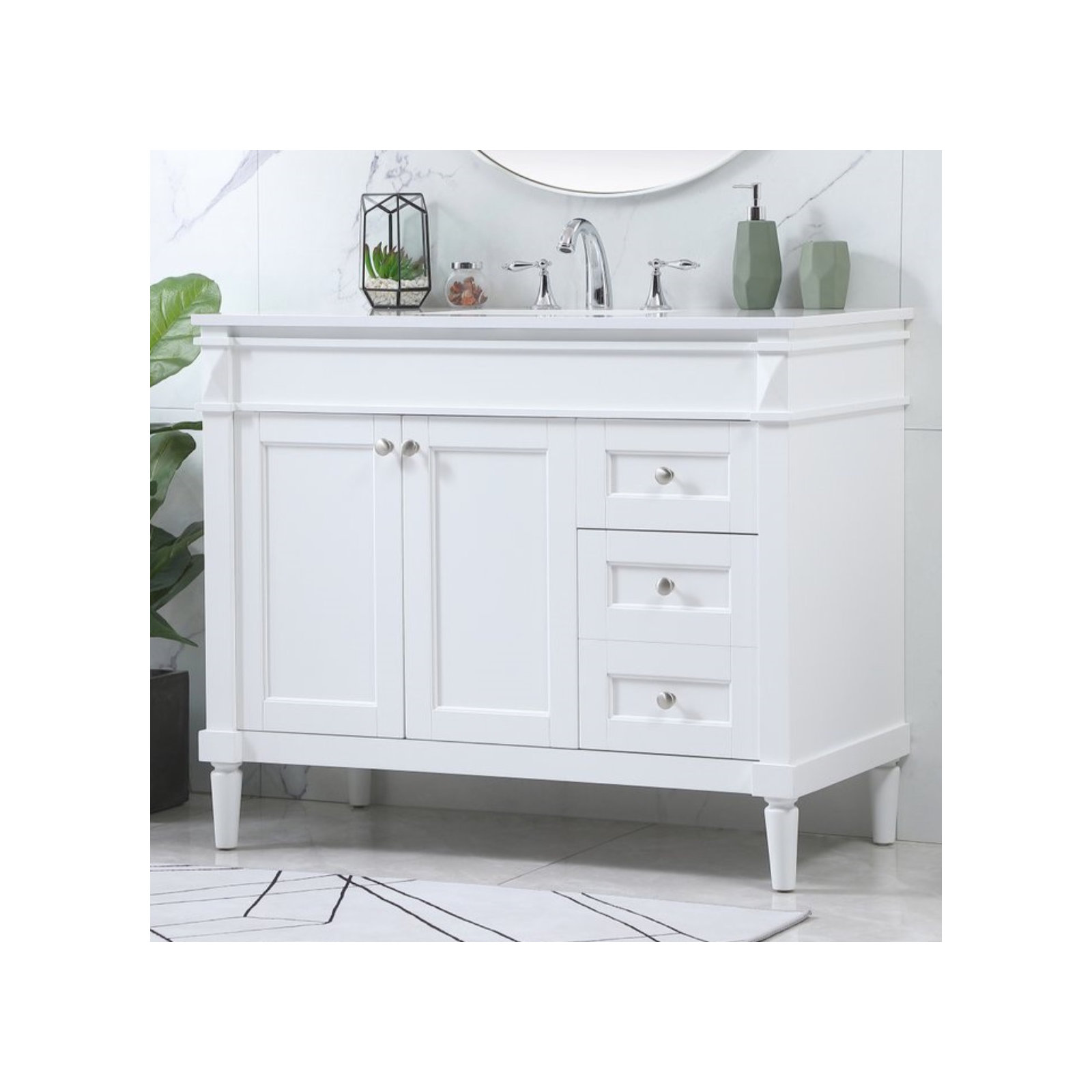 Readington 42'' Single Bathroom Vanity, White