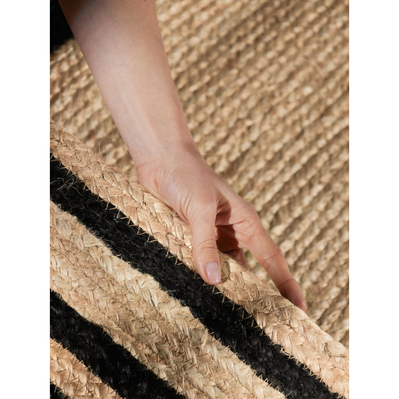 Hanse Home Jute Rug Jutta Robust & Durable, Natural Rug with Border for Living room, Bedroom, Dining room, Bedroom, Hallway