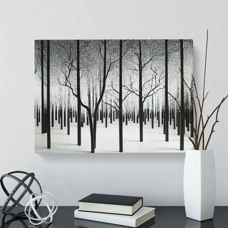 Winter Forest Modern - Wrapped Canvas, 40cm H x 60cm W x 3cm D