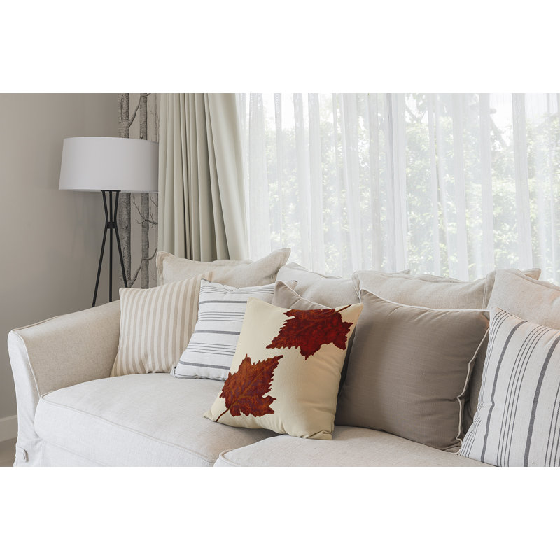  Housse de coussin carré et insert, H 18 po x l 18 po, Ivoire