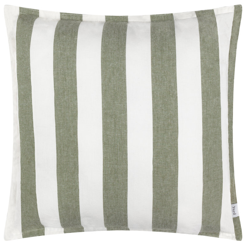 Paniagua Indoor / Outdoor Striped Square Cushion, Pillow Cover Only - No Insert, Green
