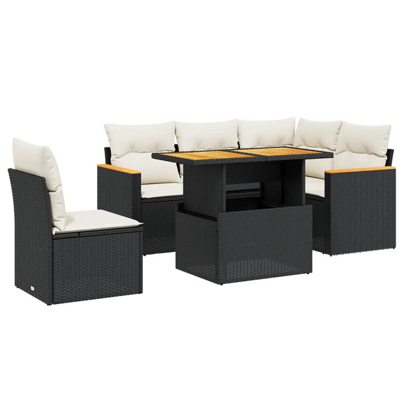 Vidaxl Garden Sofa Set  PE Rattan 6 Piece Set