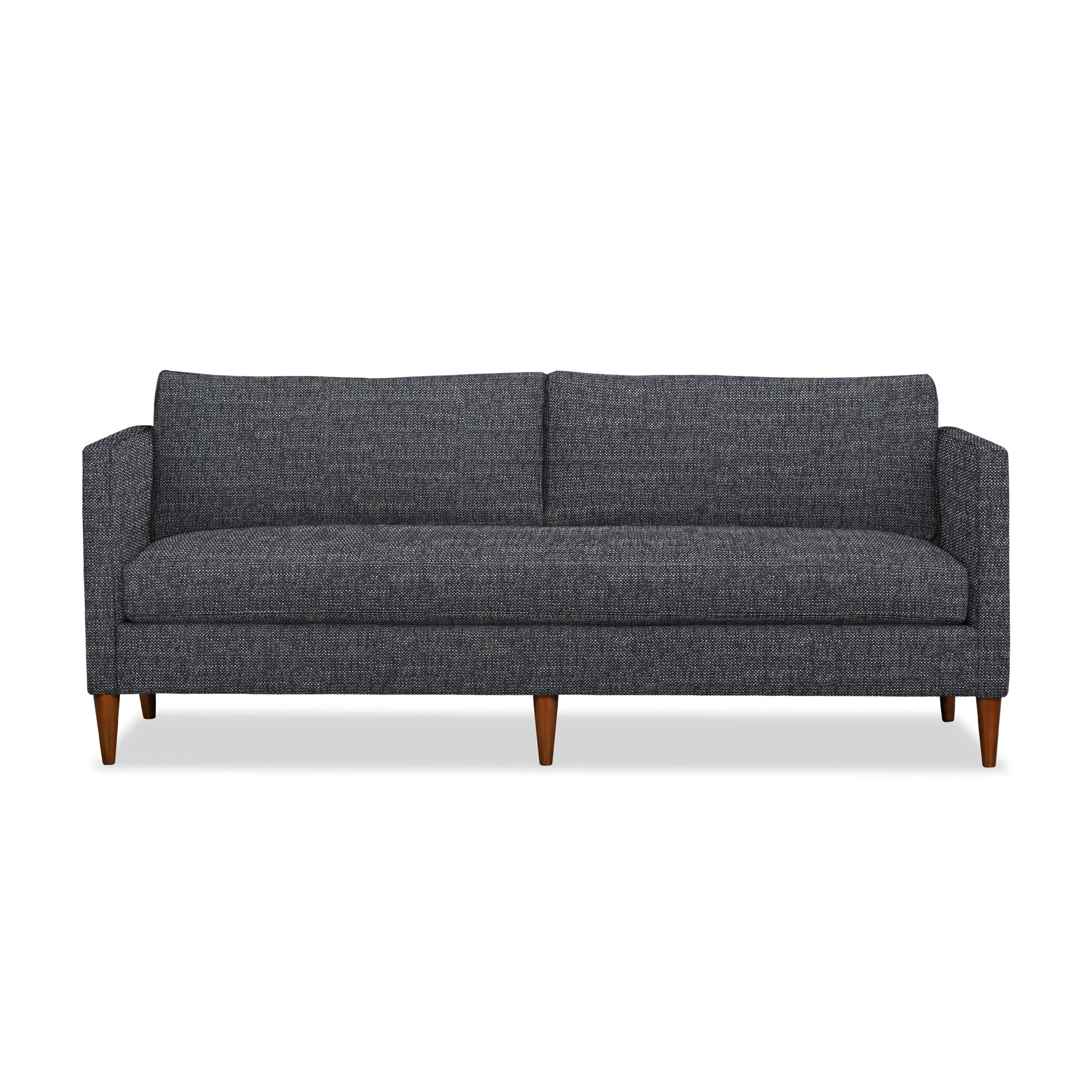 Clifford 87" Upholstered Custom Bench-Seat Sofa, Nomad Indigo Performance Chenille