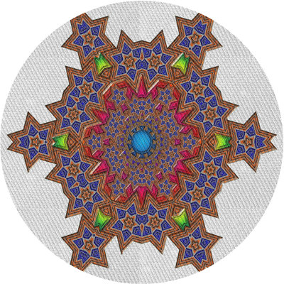 Tapis décoratif bleu géométrique