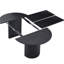Table de salle à manger extensible, noire pour la cuisine, la pièce, le salon, la salle à manger extensible moderne, le bureau de loisirs noir et facile à assembler, 85,59 pouces