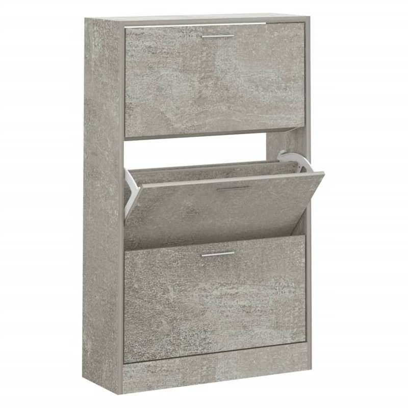 9 Pair Flip Down Shoe Storage, Light Grey