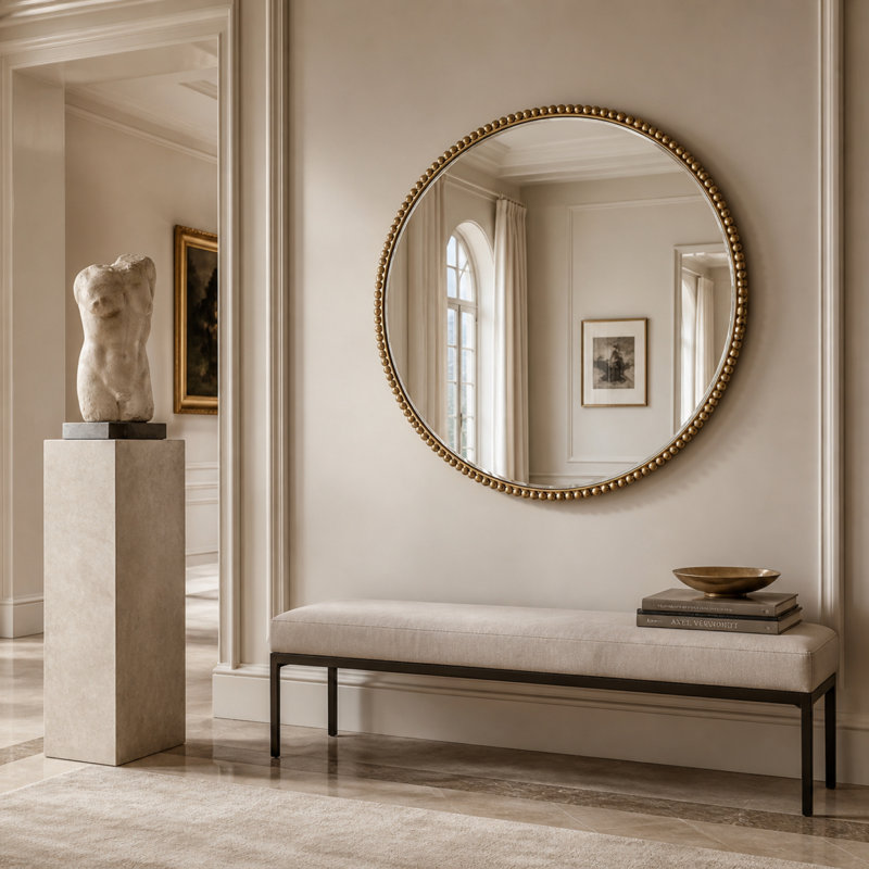 Eres Metal Circle Wall Mirror