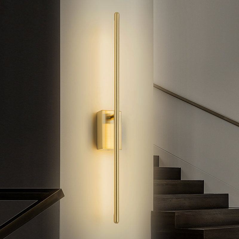  Abshier 1-Light Dimmable LED Bath Bar Bathroom Lighting, Brass