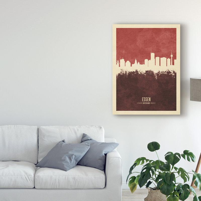 « essen germany germany red ii », impression sur toile tendue, H 24 po x l 18 po x P 2 po