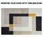 Printed Modern Area Rug High-Low Pile Soft Texture Non-Shedding Carpet-1471627075