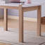 Table de salle à manger à deux tons avec quatre pieds en bois massif, plateau épais à noyau creux, poteaux de siège pour personnes assises, couleur, filetage en métal de 2 po,