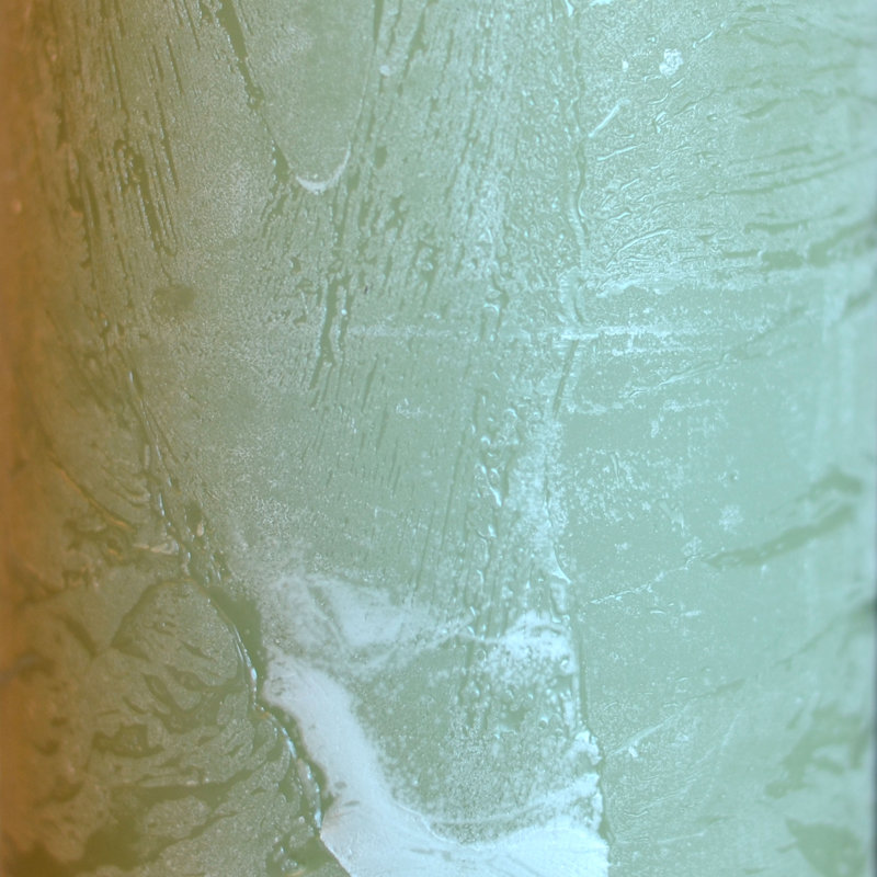 3 Piece Pillar Candle Set, Pale Green