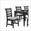 Chaises de salle à manger modernes 2 pièces avec structure de dossier en échelle, siège rembourré et fabrication en bois d'hévéa durable pour la cuisine et la salle à manger