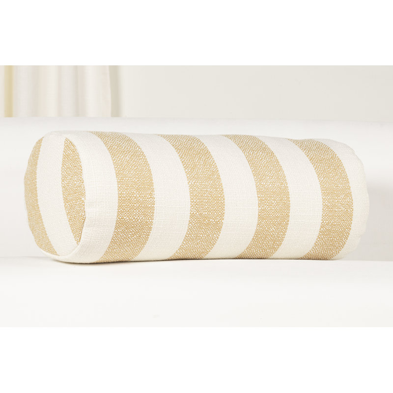 Traversin Birch Lane Harding, Rayé jaune