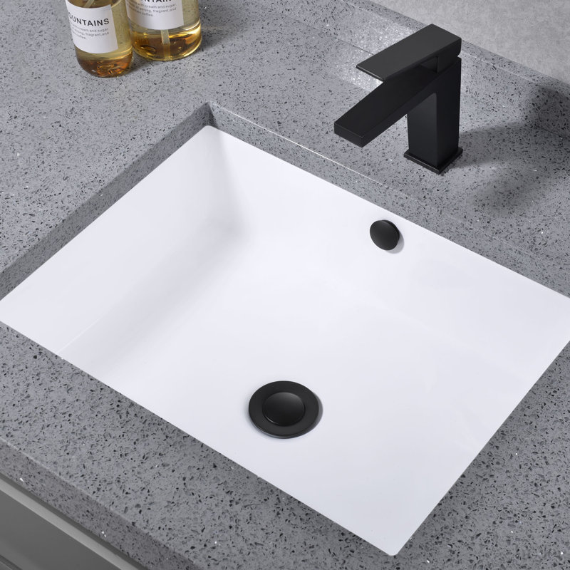 Pop-Up Bathroom Sink Drain Stopper with Overflow, Matte Black