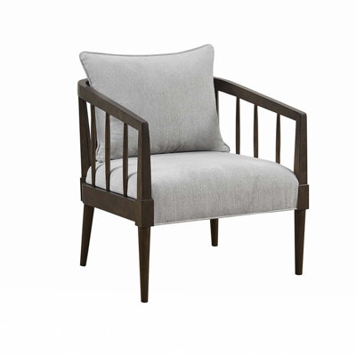 Spindle Accent Armchair with Removable Back Pillow