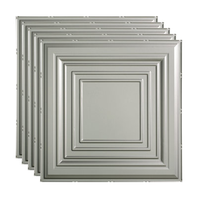 Panneau de plafond décoratif décoratif en vinyle 3 pi x 2 pi de style traditionnel FASÄDE