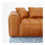 Canapé modulaire droit Clark - Cuir cognac