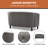 Engelhardt Faux Leather Midcentury Barrel Loveseat 2 Seater Sofa Couch for Bedrooms and Living Room.-91760584