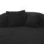 Canapé moderne sans méridienne 51,6 po avec deux coussins de soutien pour le salon, noir-865571473