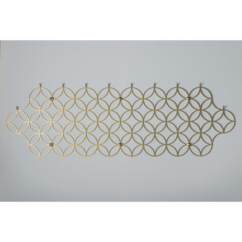 Glenrock Iron Wall Mounted Coat Rack, Gold