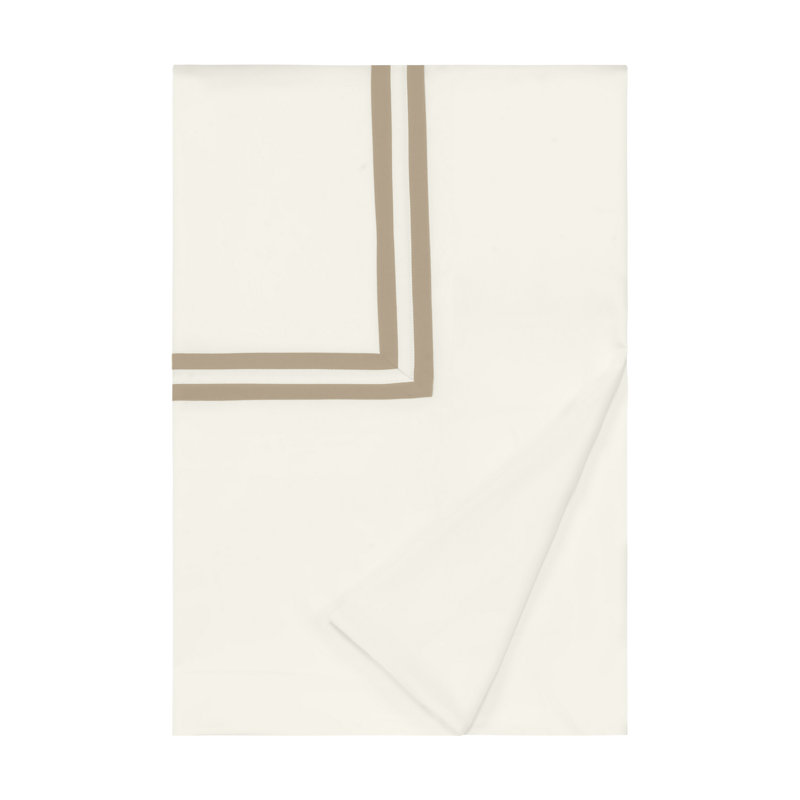 Ribbons Standard Cotton Duvet Cover, California King Duvet Cover, Ivory/Candlelight
