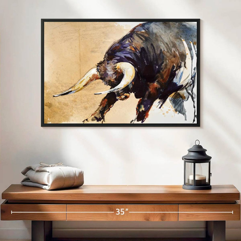 Raging Bull, 17" H x 25" W