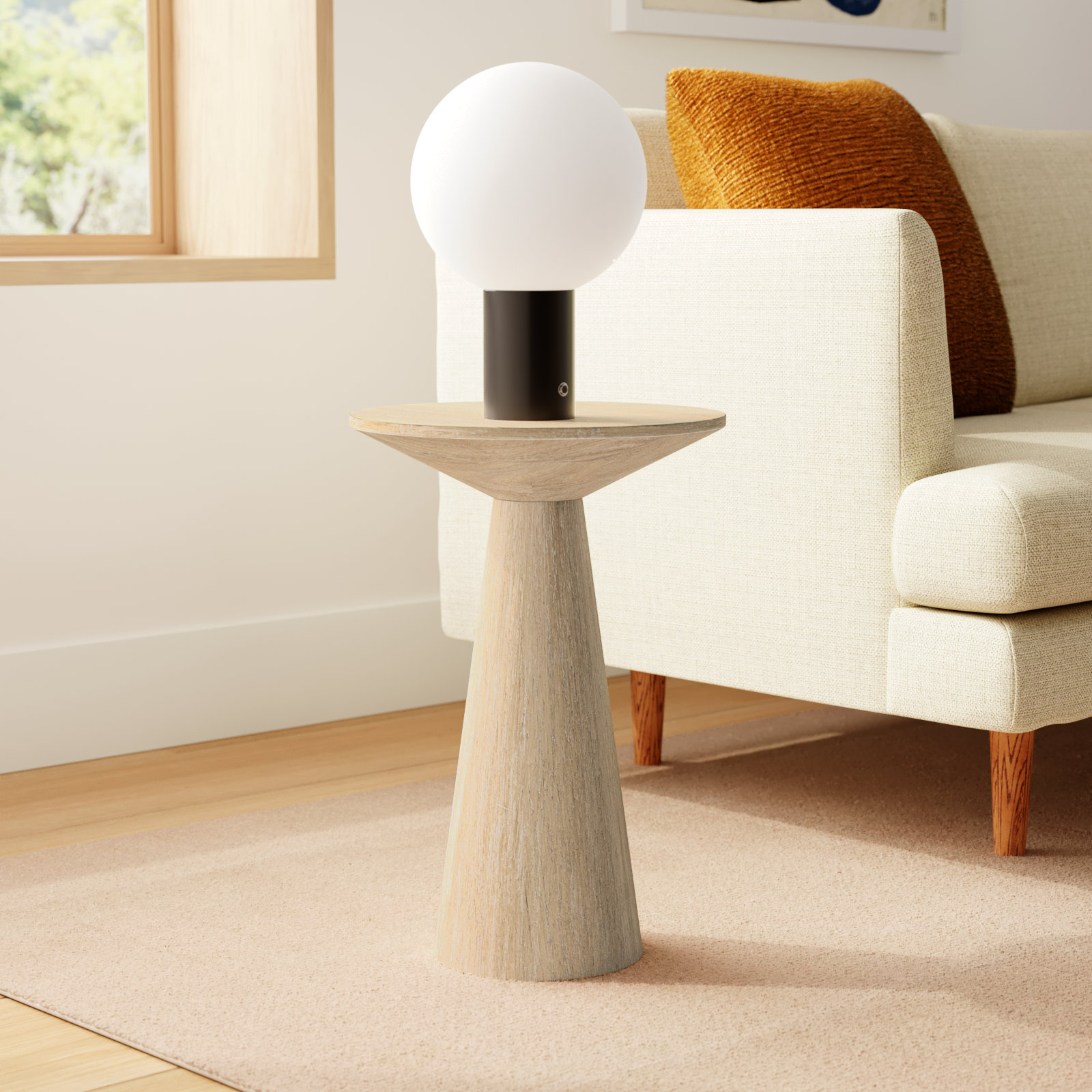 Bozovich Solid Wood End Table, Light Wood, 19.5" H x 13.5" W x 13.5" D