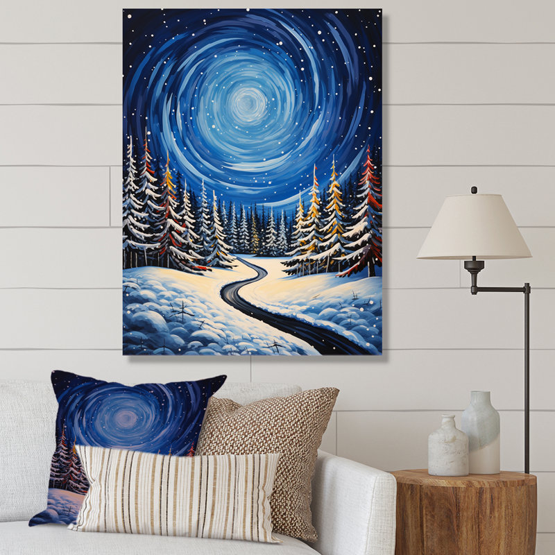 Frosty Pathway Road Into Winter Embrace III, Toile tendue, H 20 po x l 12 po x P 1 po