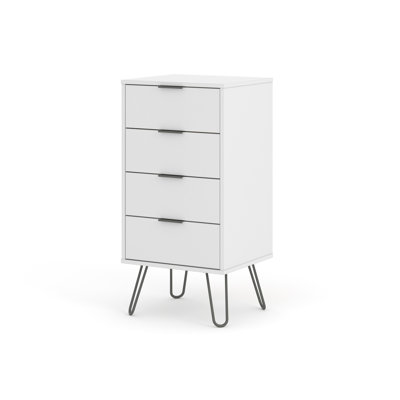 Dufresne 4 Drawer Industrial Design Narrow Chest