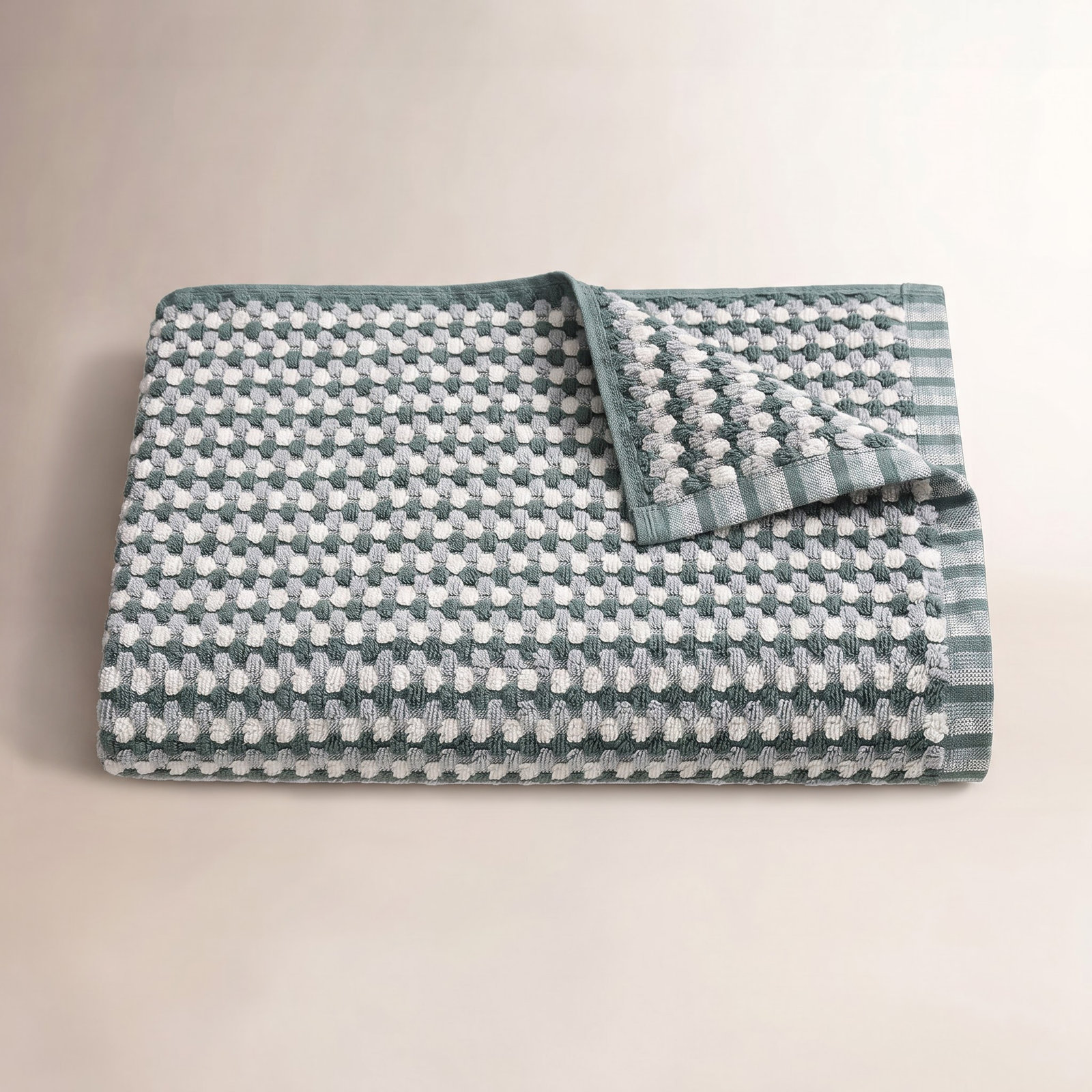 Martex Arcadia Dots Cotton Bath Towel, Slate