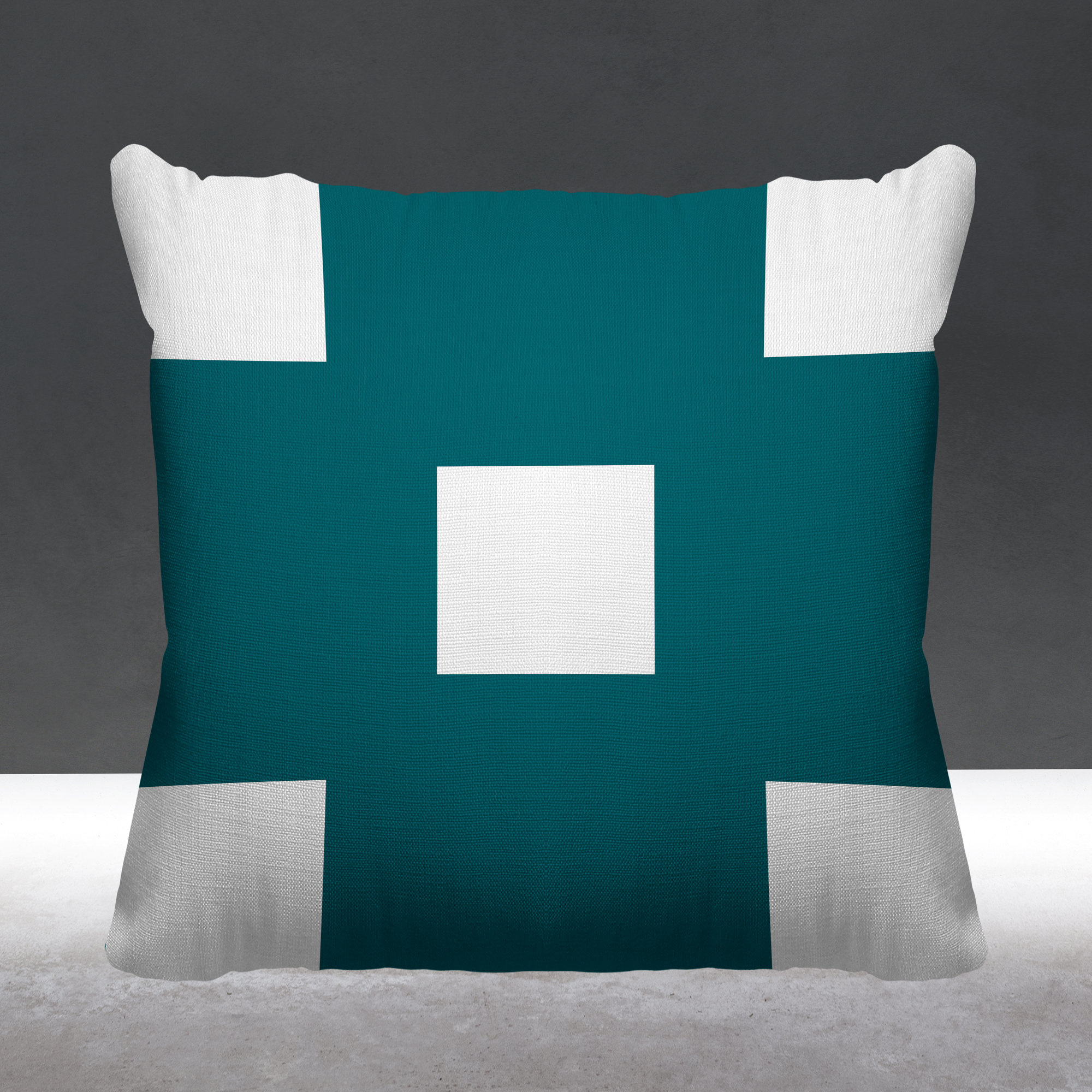 Luella Geometric Indoor/Outdoor Throw Pillow, Green, 20W" x 20H"