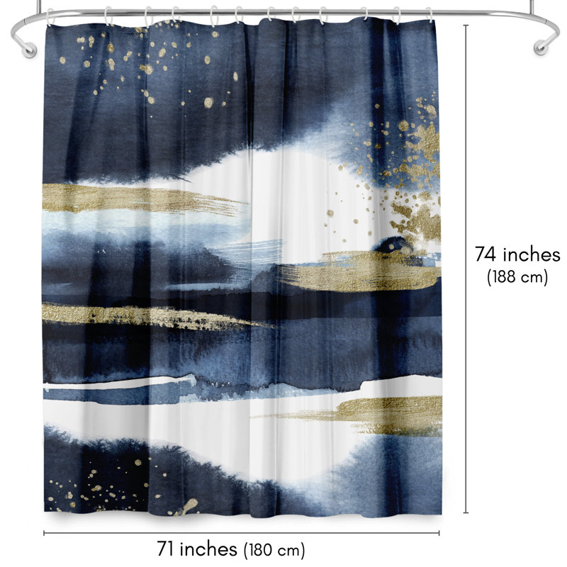 «Abstract Abstract Rideau de douche» par PI Creative Art, Bleu marine