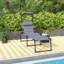 Chaise longue pliante avec auvent réglable et coussin-565828243