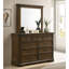 Lit à panneau en bois avec commode, miroir et table de chevet Maderne-491667059-491667068