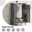 Petit meuble-lavabo de salle de bain - Céramique, aménagement peu encombrant avec évier en céramique, rangement solide-1569068698
