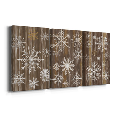 Art des Fêtes de Noël - toile tendue sur mesure - 3 pièces