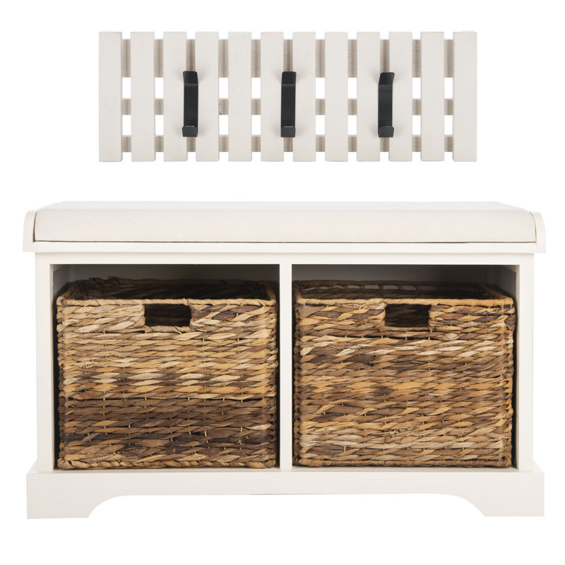 Fotina Storage Bench Combo, Vintage White