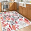 Tapis d'intérieur rétro d'hiver, transparent et lavable à la machine, motif Noël.-1154463035