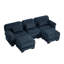 Canapé modulaire surdimensionné en U Cloud Couch Cloud, canapé 3 places avec 2 repose-pieds, coussins de siège épais et confortables, tissu en velours côtelé respirant